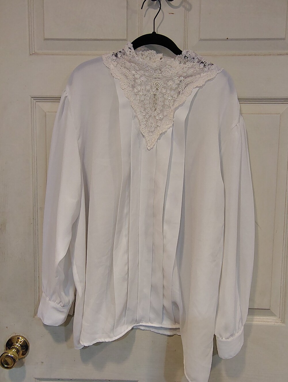 Vintage K.B. Lawrence Women's Size 22W White Long Sleeve Blouse